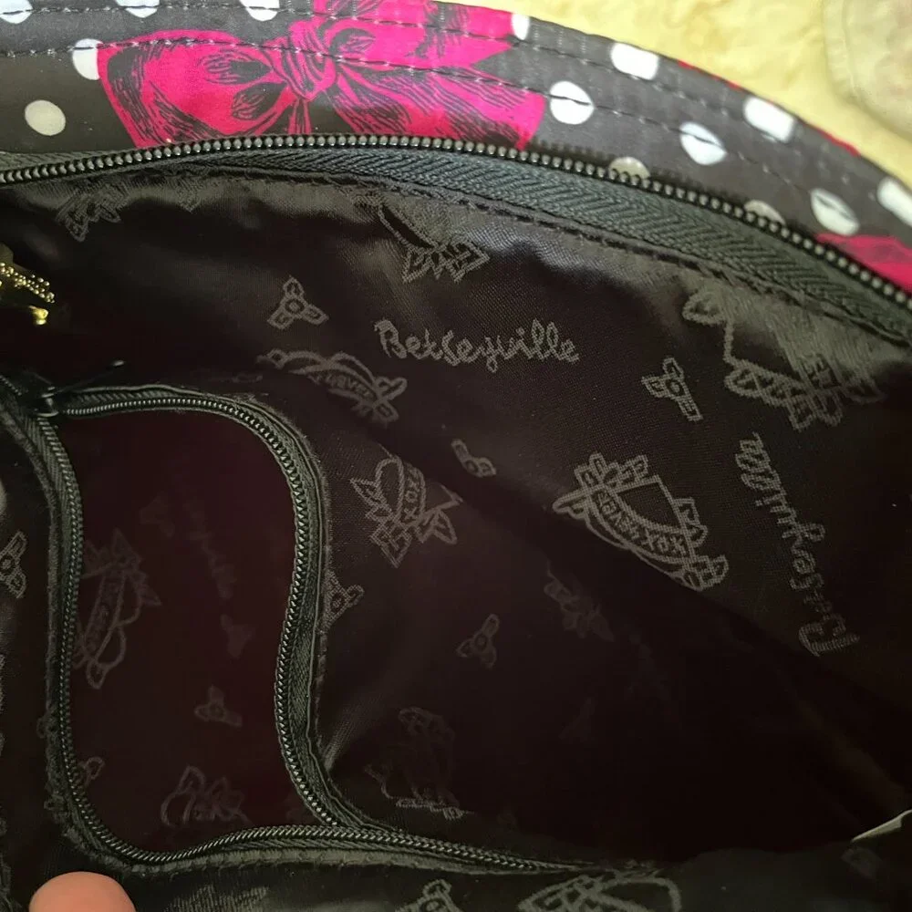 Betseyville Betsey Johnson Polka Party Pink Bows Crossbody Purse Y2K - Picture 7 of 7